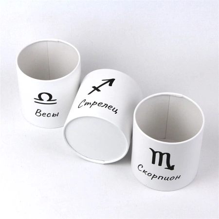 Шляпная коробка ЭКОНОМ с офсетной печатью для цветов