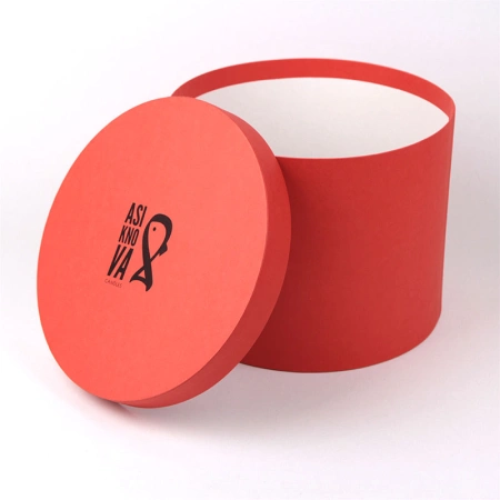 Большая круглая подарочная коробка для авторских свечей