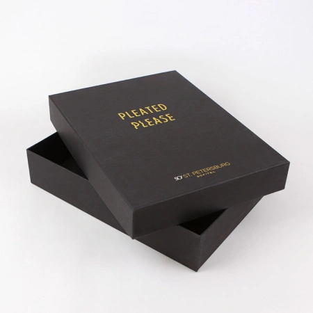 Коробка крышка дно низкая с печатью логотипа шелкографией