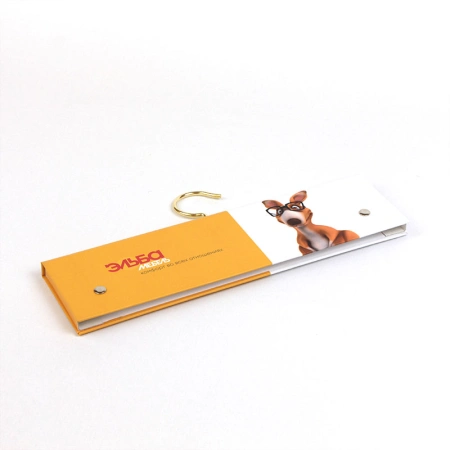 Хангер с офсетной печатью для образцов материалов для магазина мебели