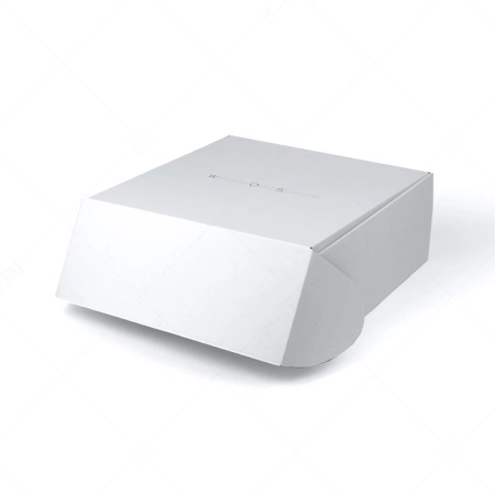 Коробка самосборная с ушками из МГК белый-бурый с тиснением фольгой  картинка 1