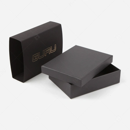 Коробка крышка дно с шубером из дизайнерского картона с печатью логотипа тиснением фольгой картинка 1