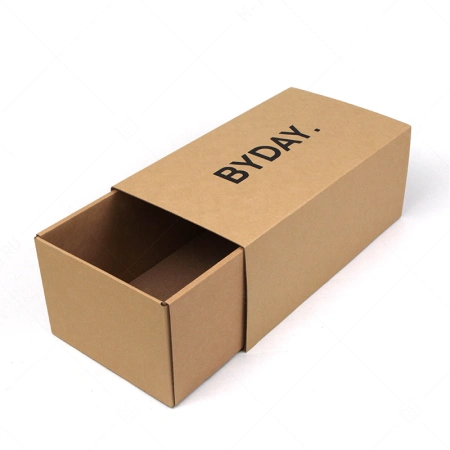 Самосборная коробка пенал из МГК с трафаретной печатью логотипа картинка 1