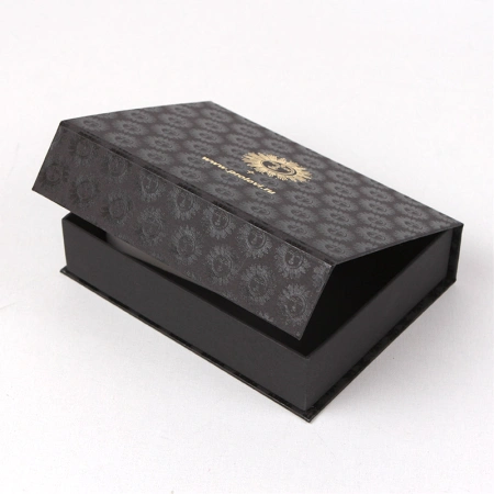 Шкатулка черная с тиснением фольгой для производителя оборудования для перманентного макияжа