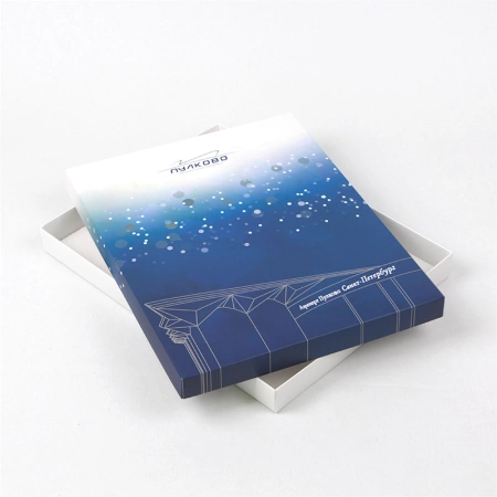 Коробка крышка дно подарочная низкая Пулково