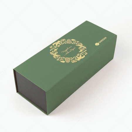 Шкатулка на магнитах из переплетного картона для набора елочных шаров картинка 1