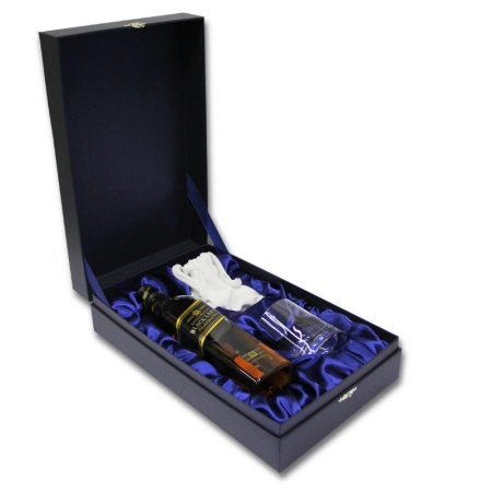 Коробка шкатулка под подарочный набор с бутылкой (ложемент с драпировкой тканью)