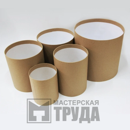 Круглая коробка крафт d 12, 15, 18, 20, 25, 30 см
