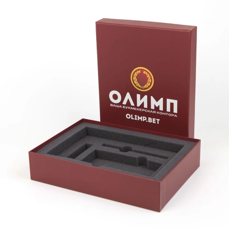 Коробка крышка дно со сложновырубным ложементом из поролона