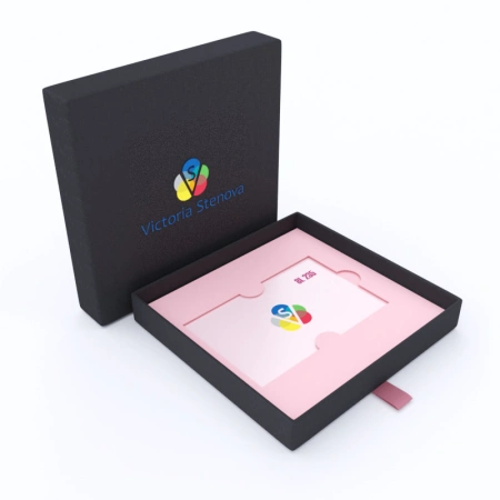 Коробка пенал с картонным ложементом под подарочную карту