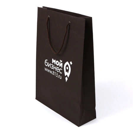 Бумажный пакет А4 с логотипом для фонда поддержки предпринимательства