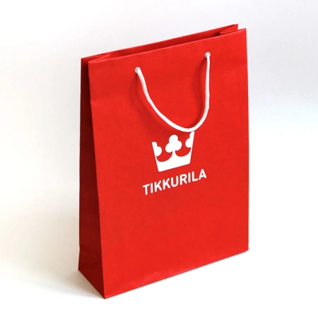 Бумажный пакет А4 с трафаретной печатью логотипа