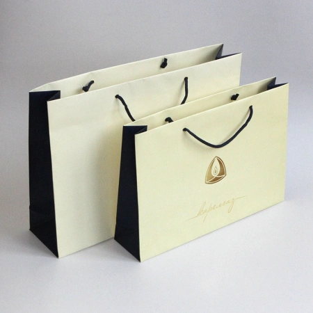 Офсетный пакет с логотипом тиснением фольгой