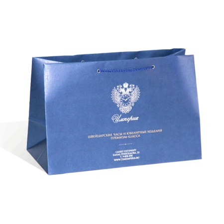 Большой бумажный пакет из эфалина с печатью шелкографией