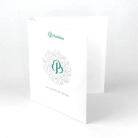 Папка регистратор с кольцевым механизмом с печатью офсетом логотипа RusVata картинка 1