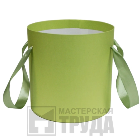 Круглая шляпная коробка для цветов d25 см