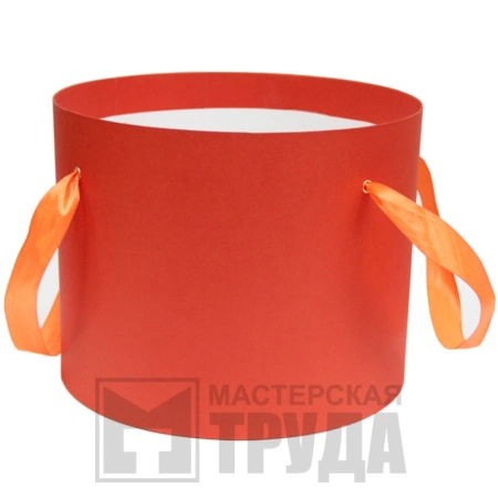 Круглая шляпная коробка для цветов d30 см