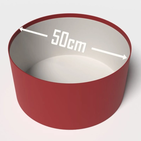 Большая шляпная коробка d 50 см. цвет красный