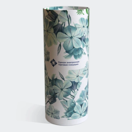 Круглая подарочная высокая коробка для пледа